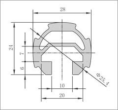 D28-B鋁合金精益管型材三維模型 D28-B鋁合金精益管型材三維模型