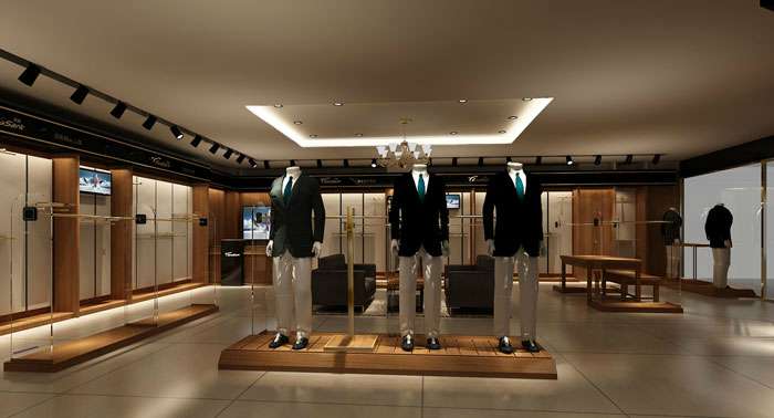 鄭州男西裝專賣店裝修設(shè)計(jì)效果圖