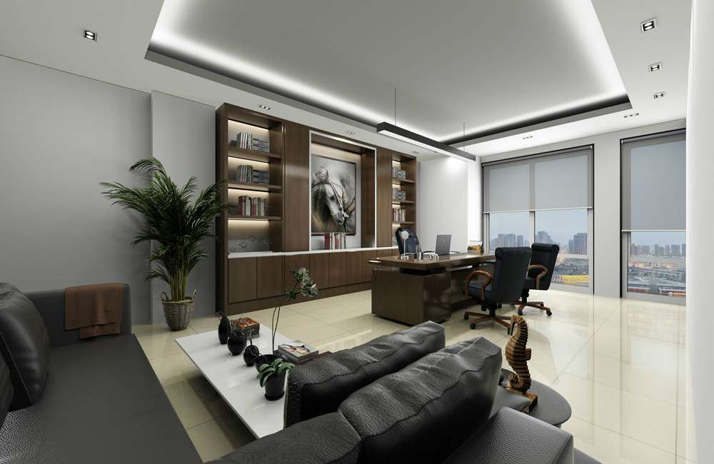 金水區(qū)外貿公司辦公室裝修設計效果圖