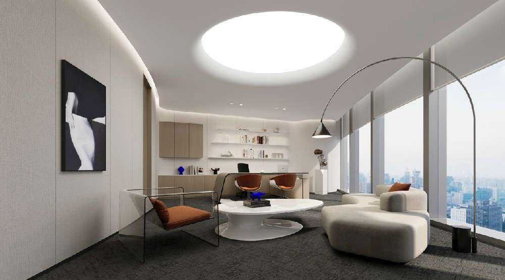 鄭州辦公室設計中老板辦公家具的擺放位置