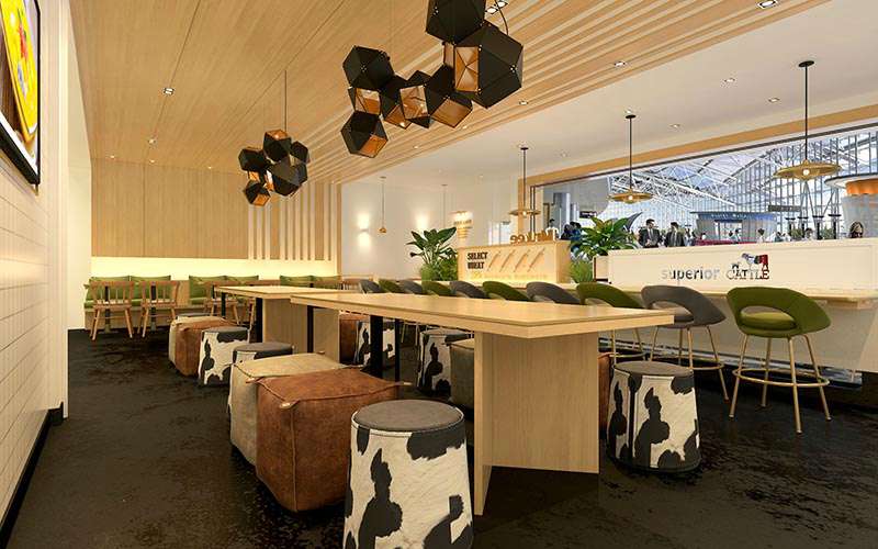 126平米牛肉面館餐廳設(shè)計效果圖