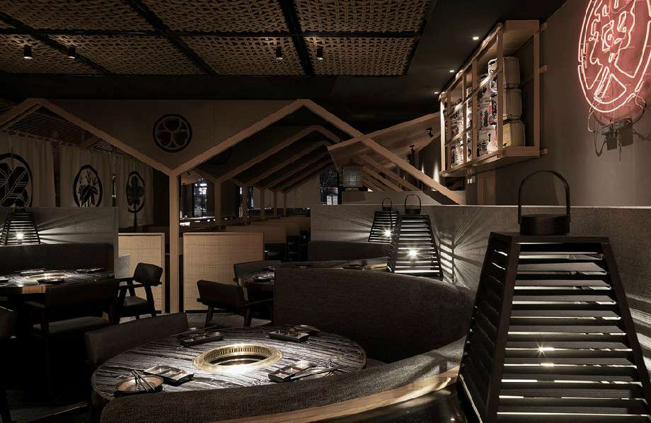 愛(ài)燒屋燒烤餐廳裝修設(shè)計(jì)效果圖