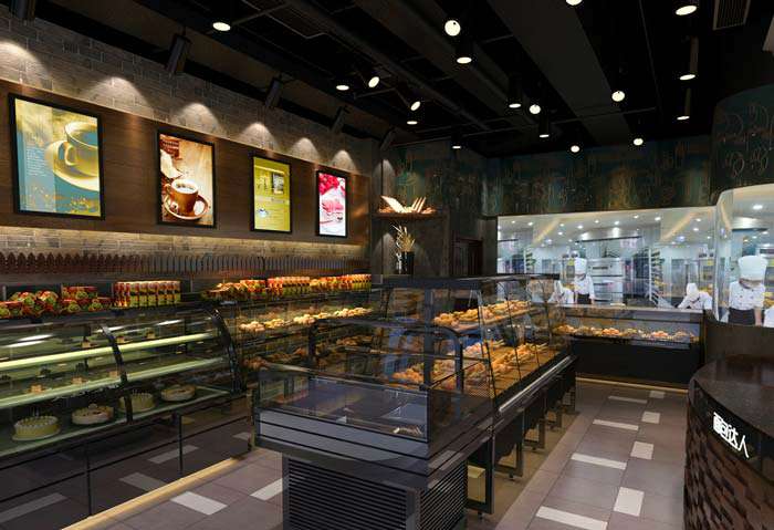 時尚蛋糕店裝修設(shè)計效果圖