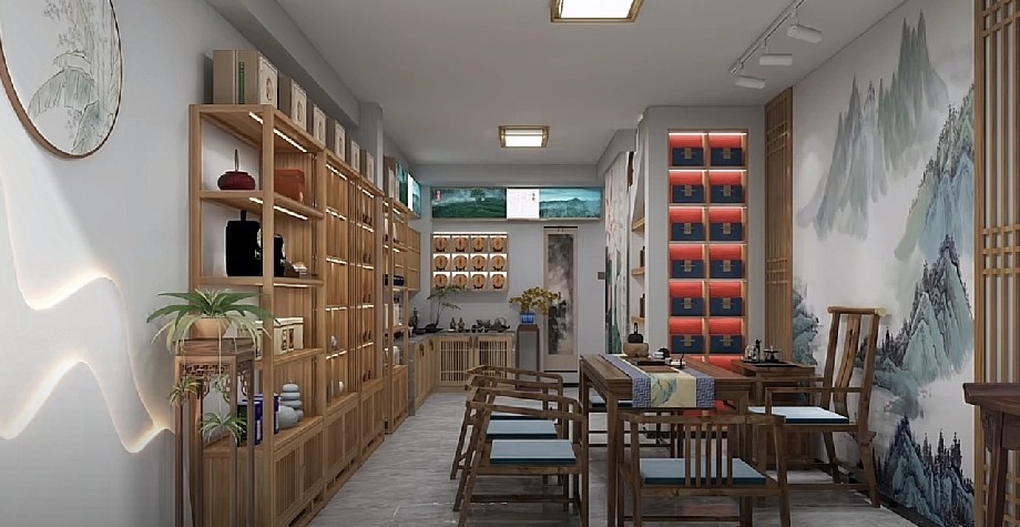 鄭州茶葉店裝修設(shè)計效果圖