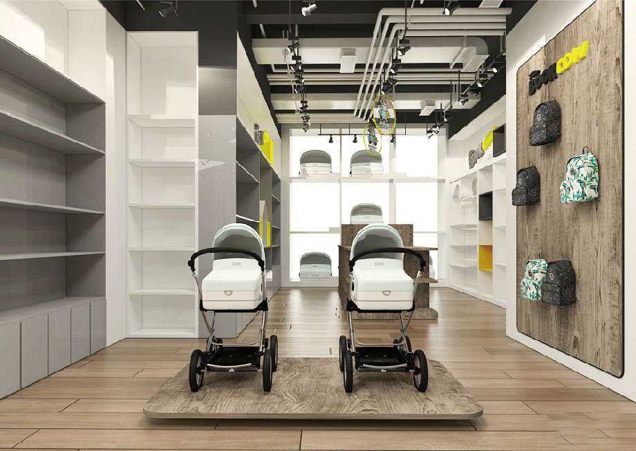 200平米母嬰連鎖店裝修效果圖