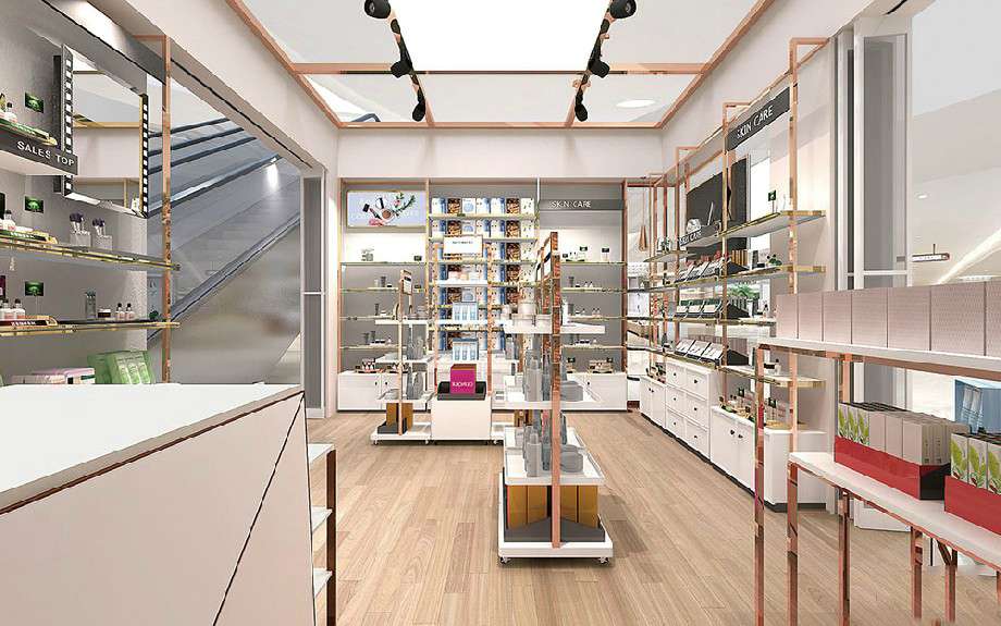 50平米化妝品店面設(shè)計效果圖