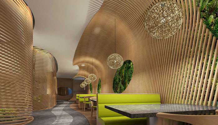 鮮魚(yú)火鍋店裝修設(shè)計(jì)效果圖