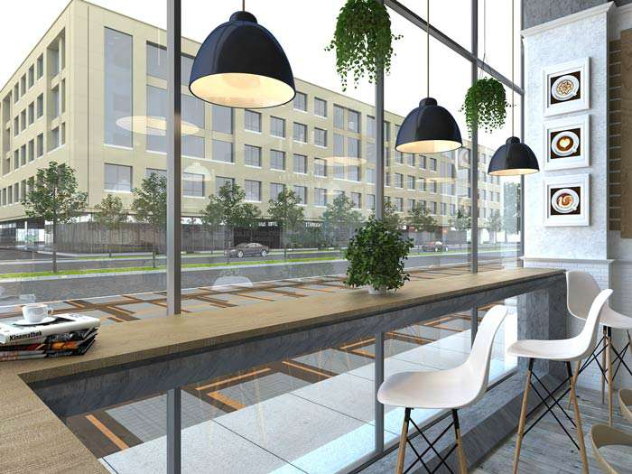 街角咖啡店裝修設(shè)計效果圖