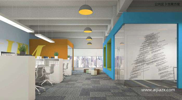 800平米機(jī)器人公司辦公室裝修設(shè)計效果圖