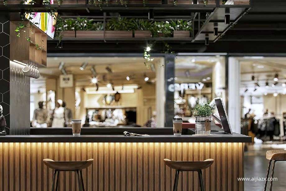 美食廣場特色小吃涼皮店設(shè)計裝修效果圖