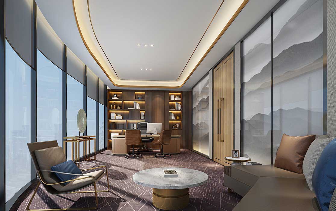 800平米現(xiàn)代風(fēng)格辦公空間設(shè)計效果圖