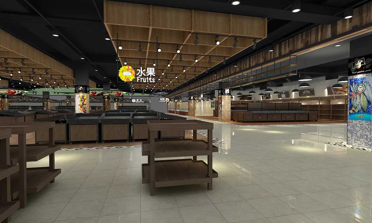 320平米生鮮超市裝修設(shè)計效果圖