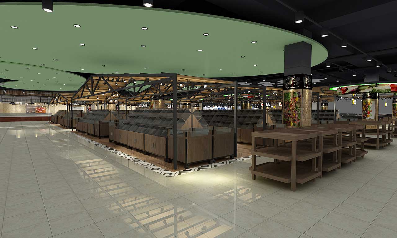 320平米生鮮超市裝修設(shè)計效果圖