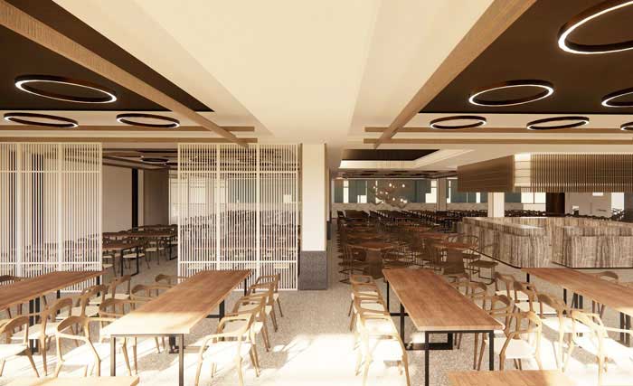 600平米鄭州企業(yè)食堂設(shè)計效果圖