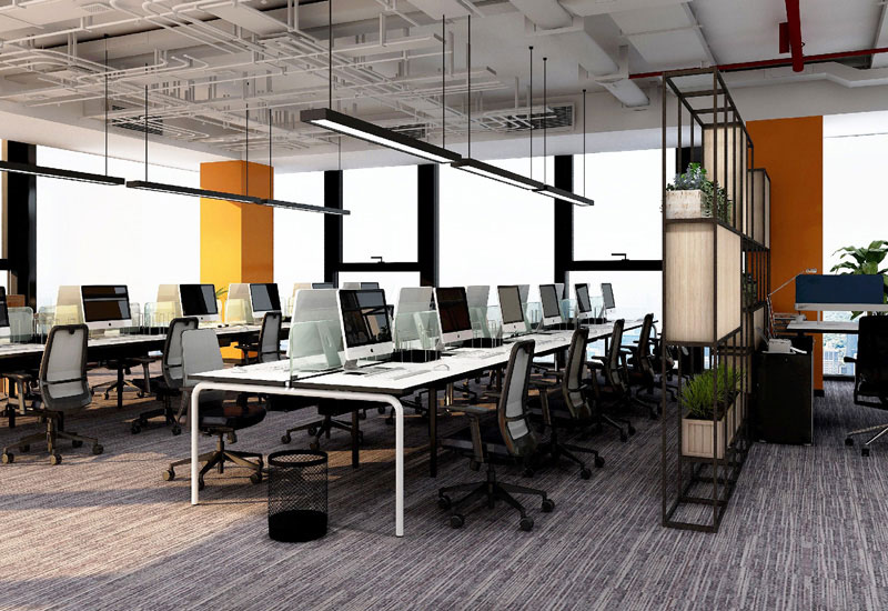 750平鄭州龍子湖辦公室軟裝設(shè)計(jì)效果圖