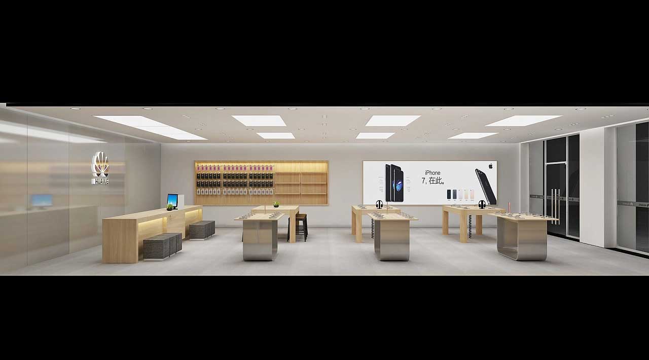 鄭州二七區(qū)華為手機體驗店設(shè)計裝修效果圖