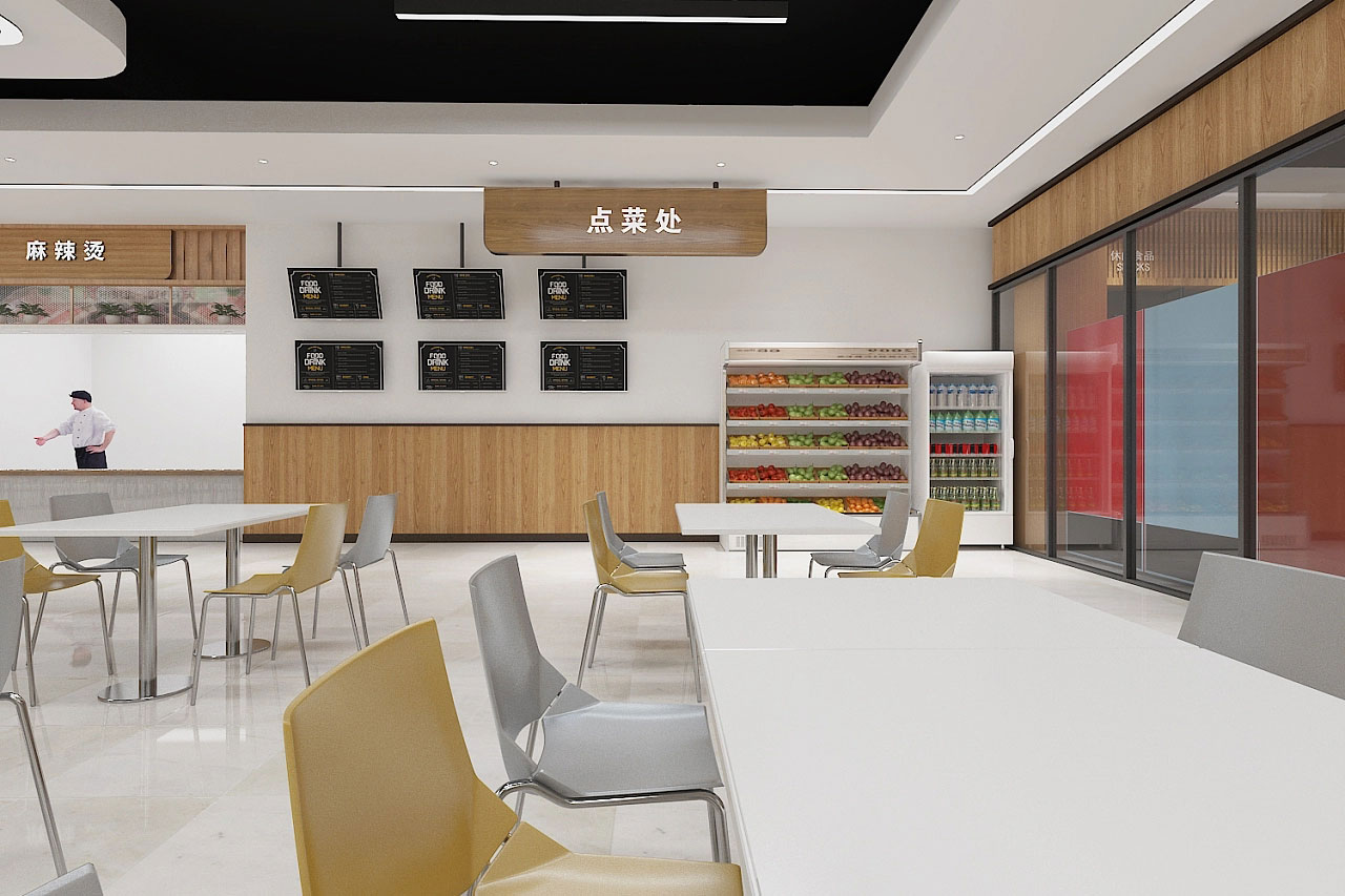 工廠員工食堂設(shè)計-廠區(qū)食堂裝修設(shè)計效果圖
