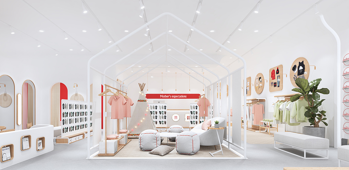 220平米孕嬰品實體店設(shè)計效果圖