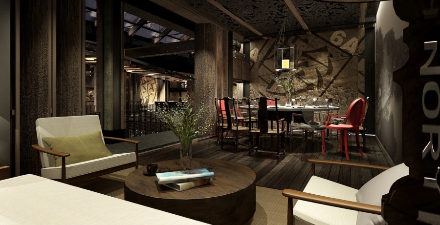 600平方烤肉店面裝修設(shè)計效果圖