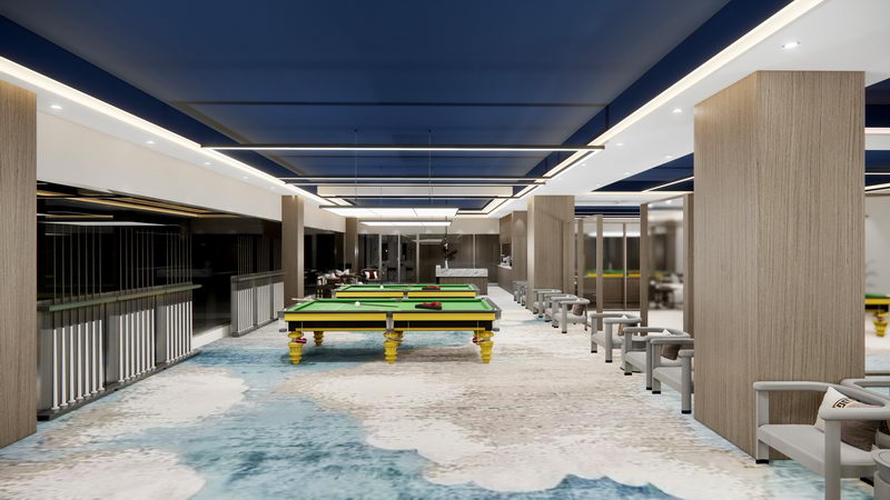 1000平米鄭州臺(tái)球會(huì)所裝修設(shè)計(jì)效果圖