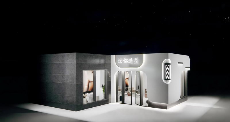 98平方美發(fā)店裝修設(shè)計效果圖