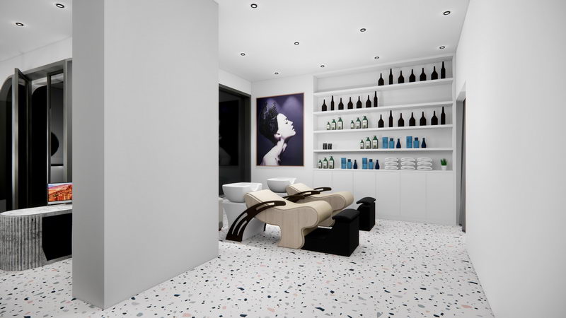 98平方美發(fā)店裝修設(shè)計效果圖