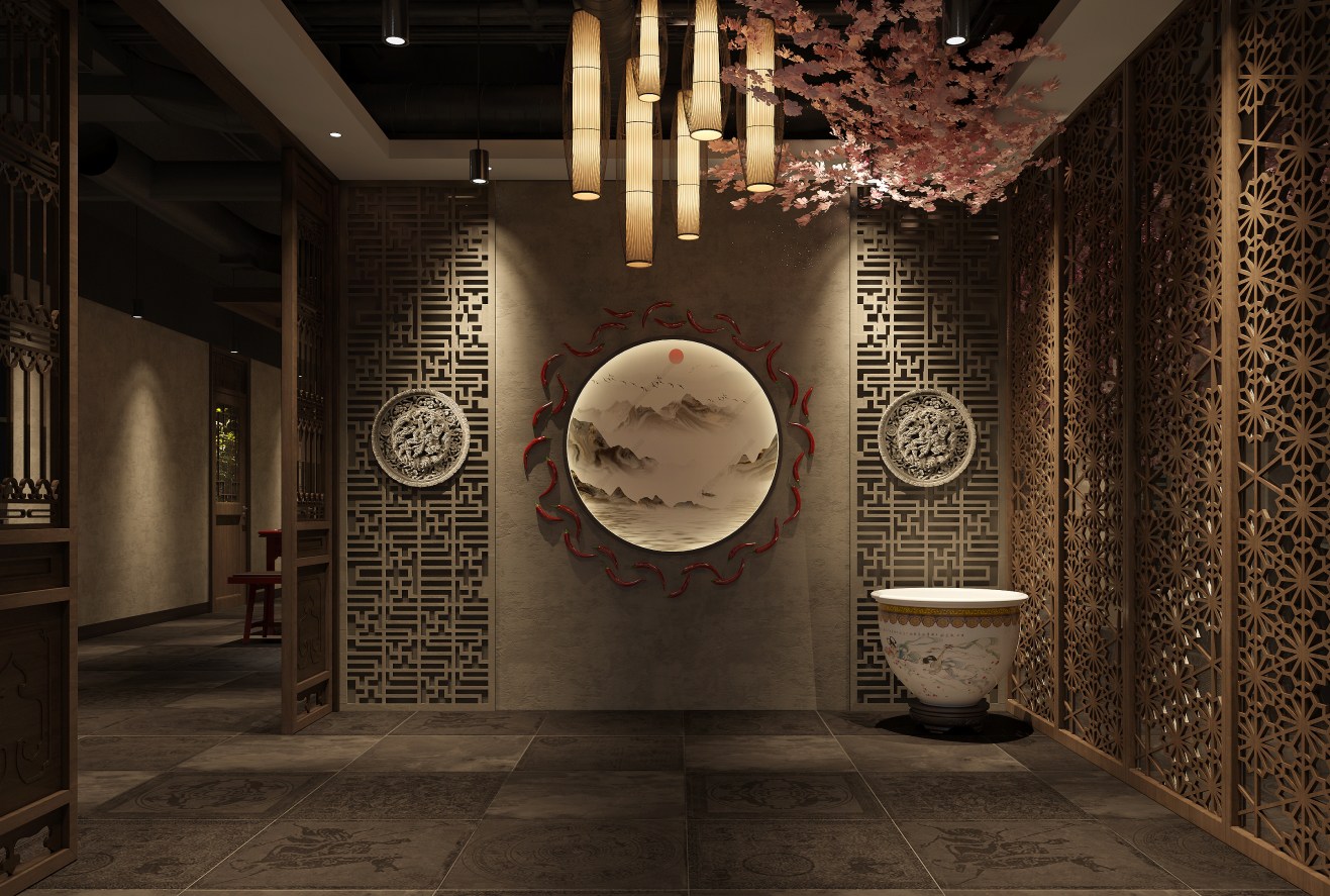 400平米漢唐風火鍋店裝修設(shè)計效果圖