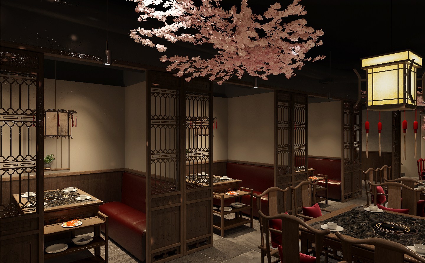 400平米漢唐風火鍋店裝修設(shè)計效果圖