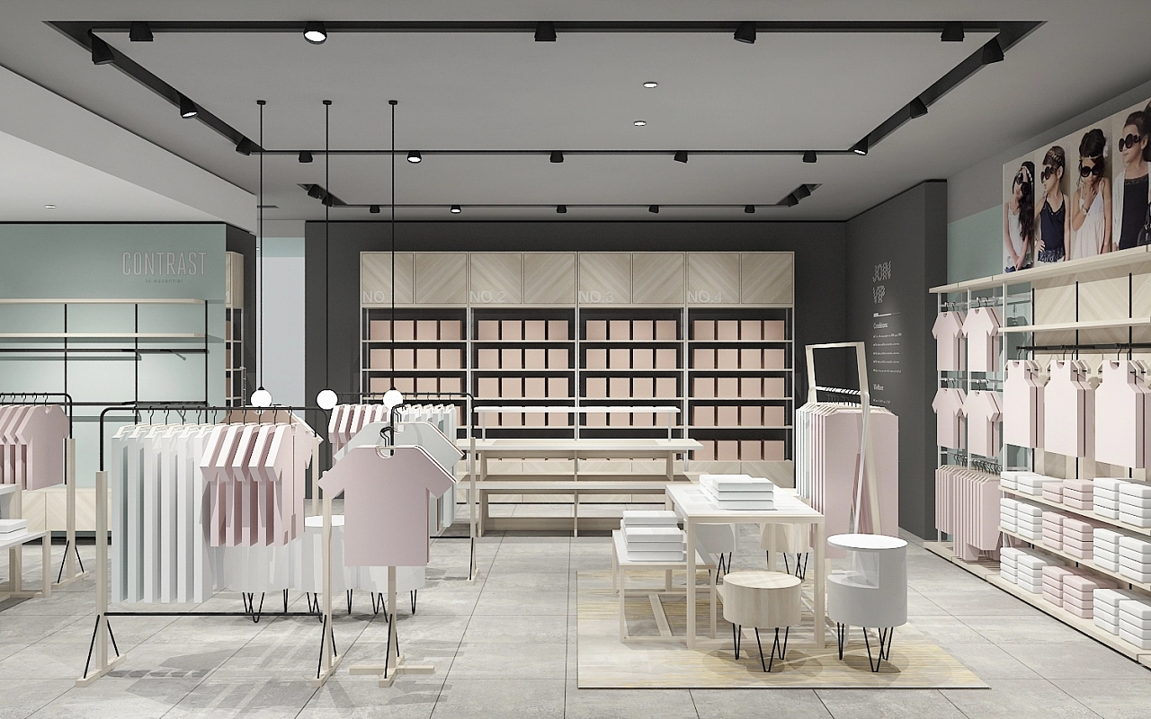 280平米品牌母嬰店鋪設(shè)計(jì)裝修效果圖