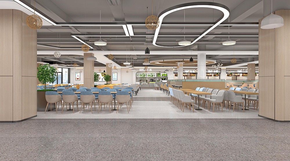 2000平米學(xué)校食堂裝修設(shè)計效果圖
