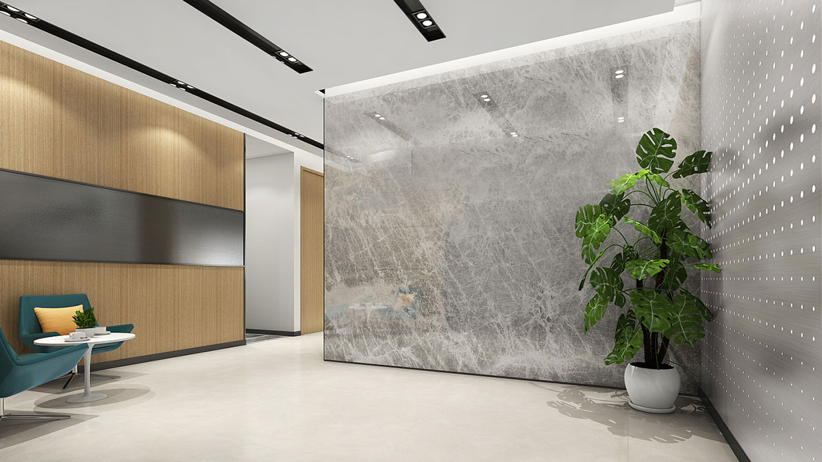 340平米簡約辦公空間設(shè)計(jì)效果圖