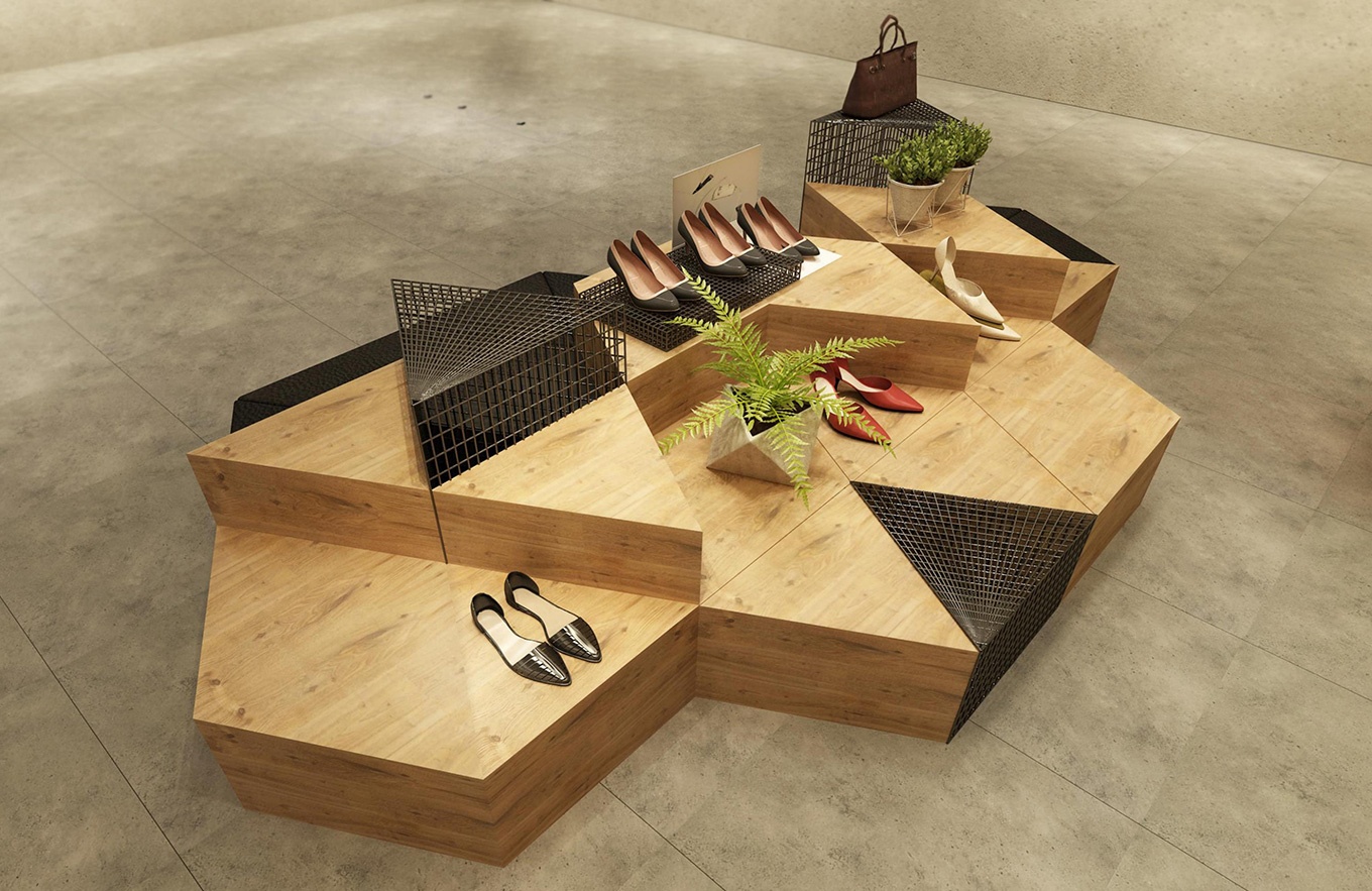 120平米女鞋專賣店設(shè)計(jì)效果圖