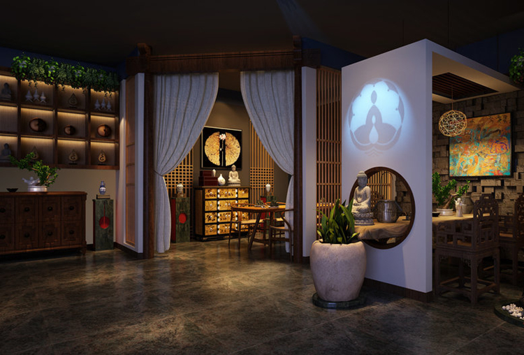 900平米茶藝會所體驗店裝修設(shè)計效果圖