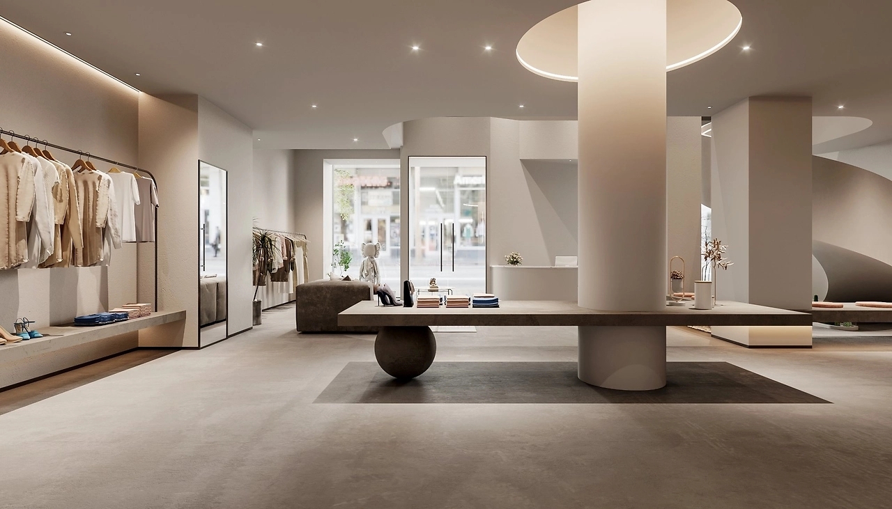 400平米侘寂風(fēng)服裝店裝修設(shè)計效果圖