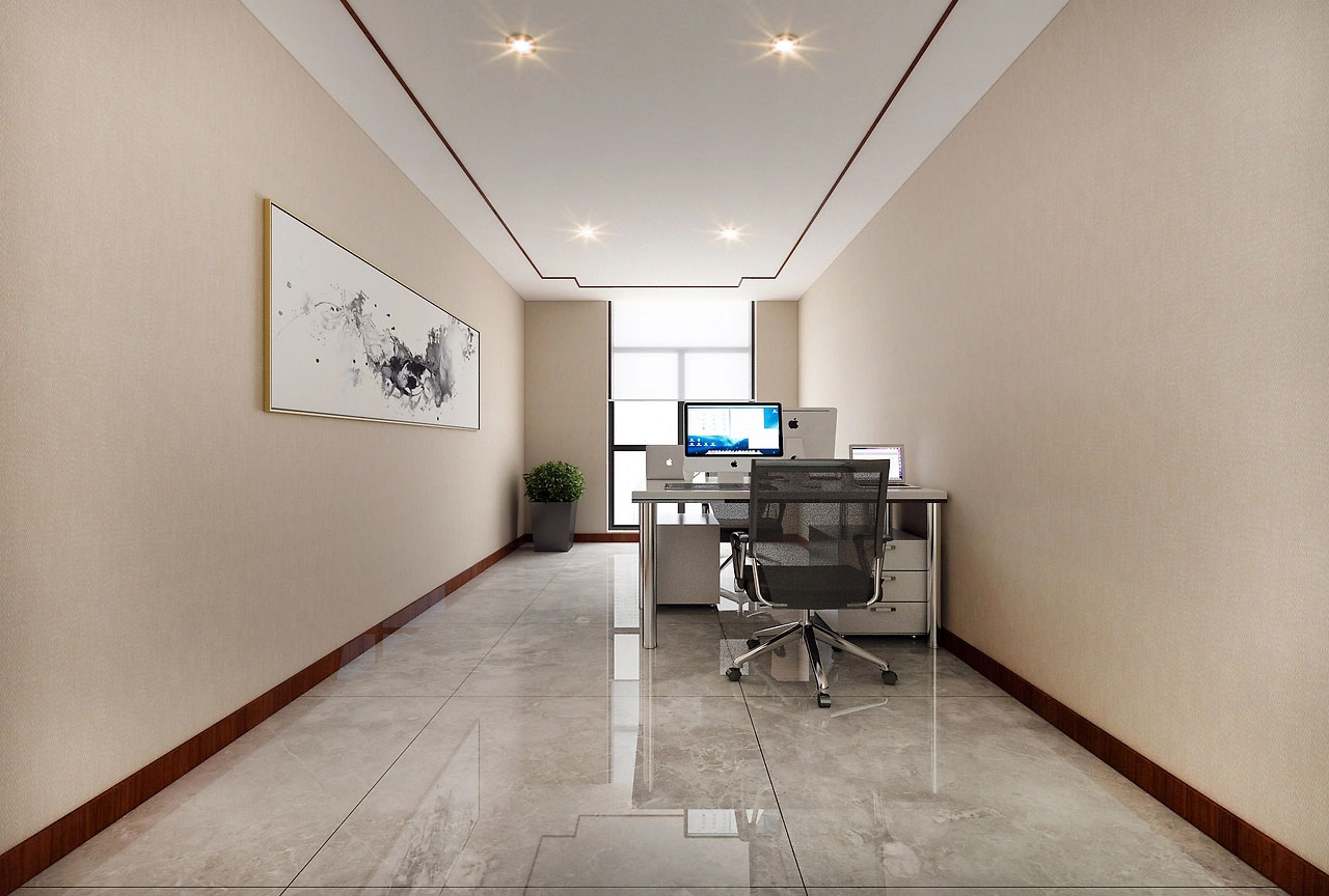 185平米簡(jiǎn)約時(shí)尚辦公室裝修設(shè)計(jì)效果圖