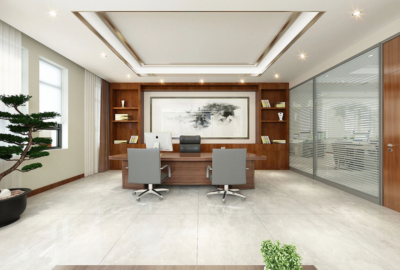 185平米簡(jiǎn)約時(shí)尚辦公室裝修設(shè)計(jì)效果圖