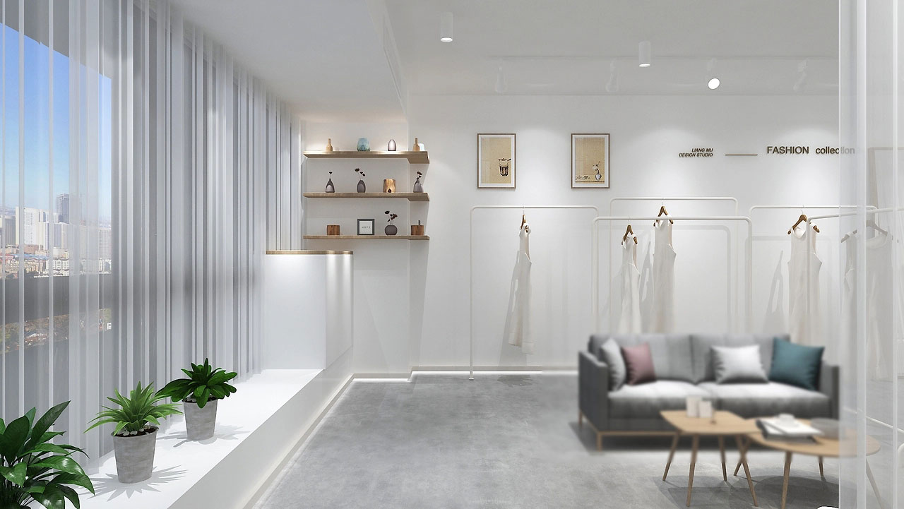 57平米女裝店鋪裝修設(shè)計效果圖