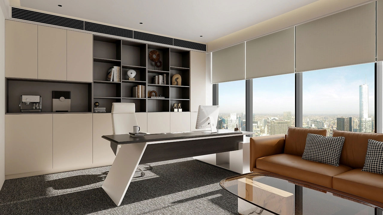 254平米鄭州辦公室設(shè)計施工效果圖