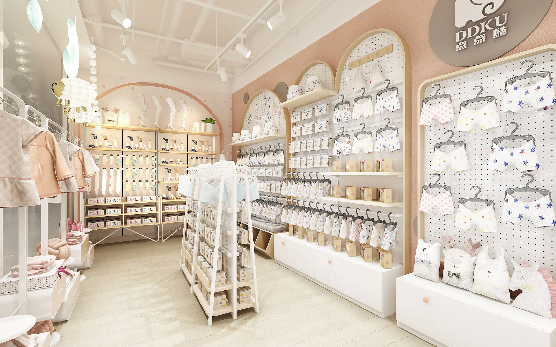 45平米鄭州母嬰用品店裝修設(shè)計效果圖