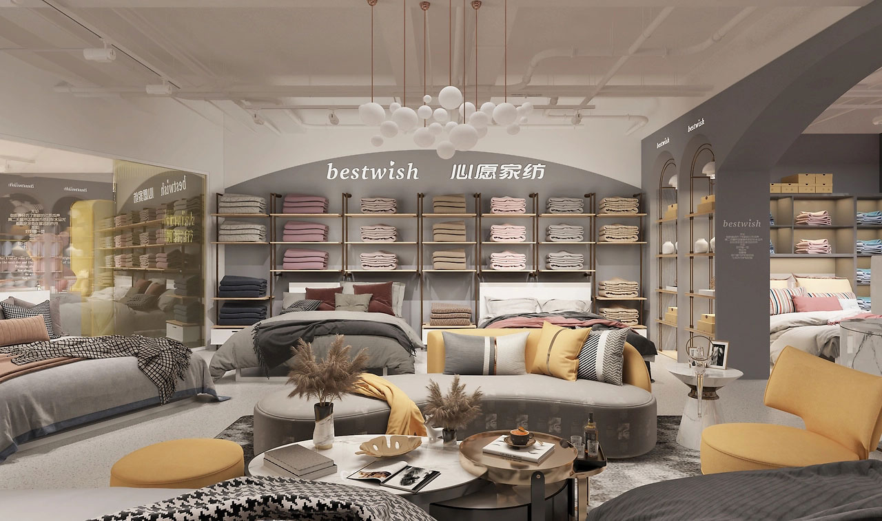 650平米鄭州家紡店面裝修設(shè)計(jì)效果圖