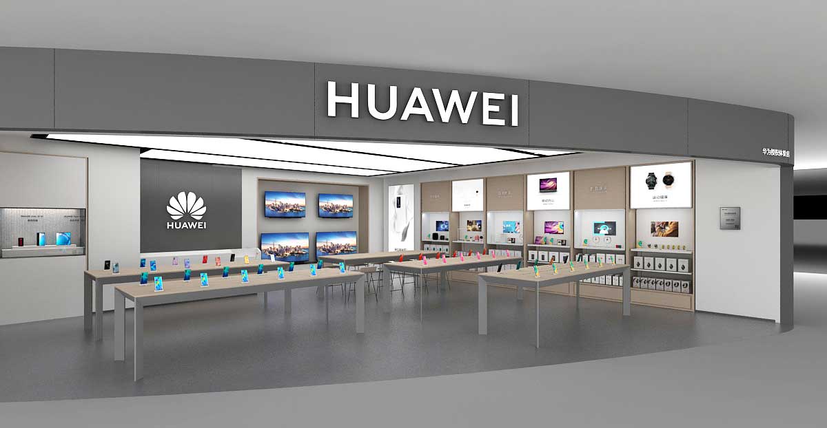 140平米華為手機(jī)授權(quán)店裝修設(shè)計效果圖