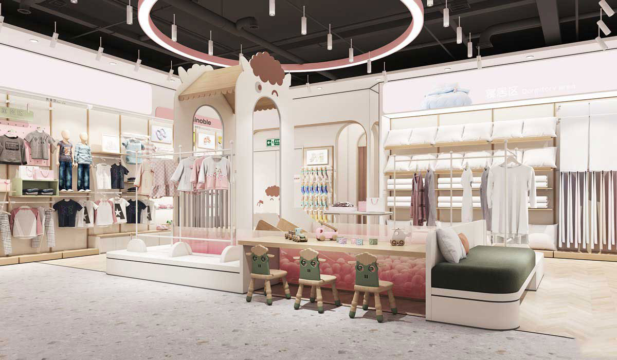 215平米鄭州母嬰用品店設(shè)計(jì)效果圖