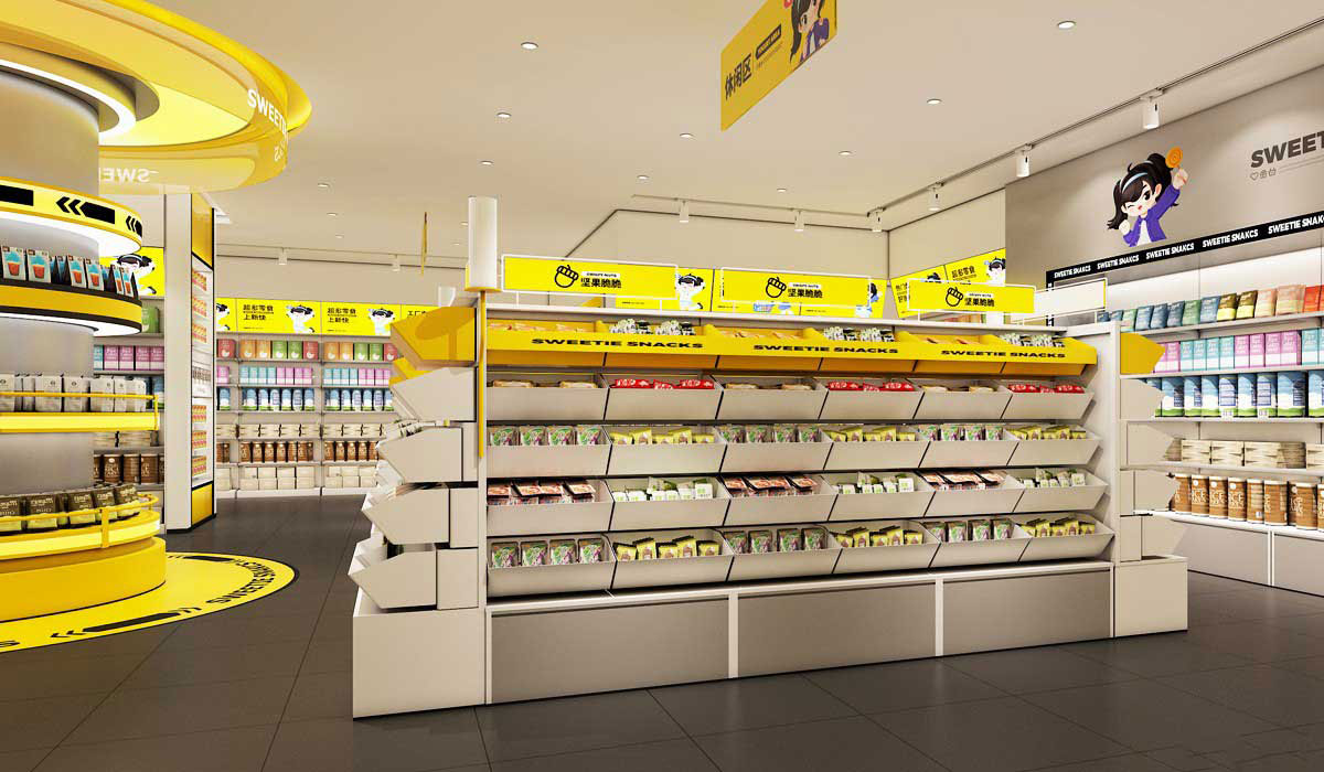 80平米鄭州零食便利店設(shè)計效果圖