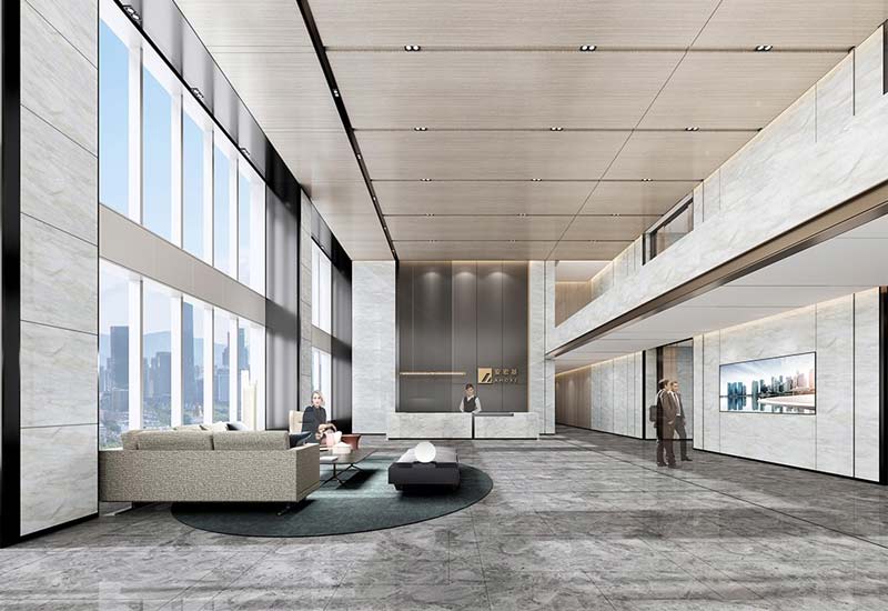 800㎡鄭州企業(yè)辦公室裝修設計效果圖