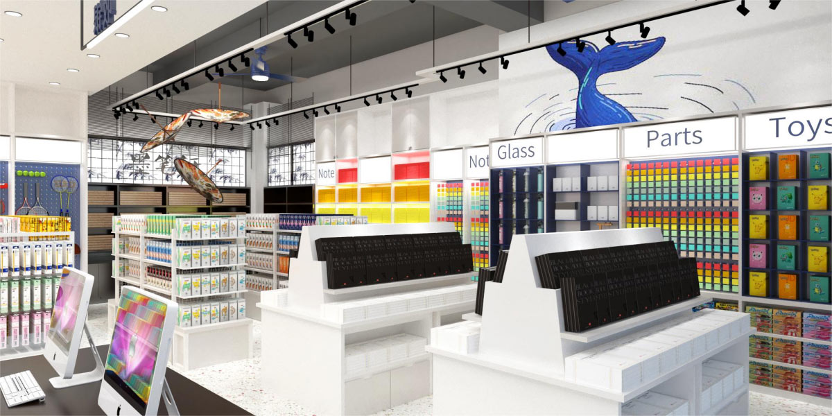 25平米鄭州文具專賣(mài)店設(shè)計(jì)效果圖