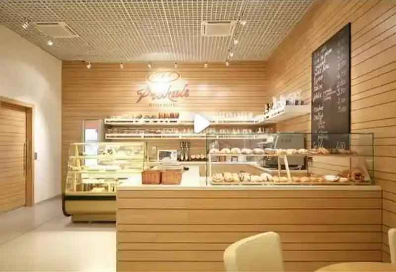 鄭州面包店裝修設(shè)計：暖香氛圍與開放式制作區(qū)設(shè)計思路