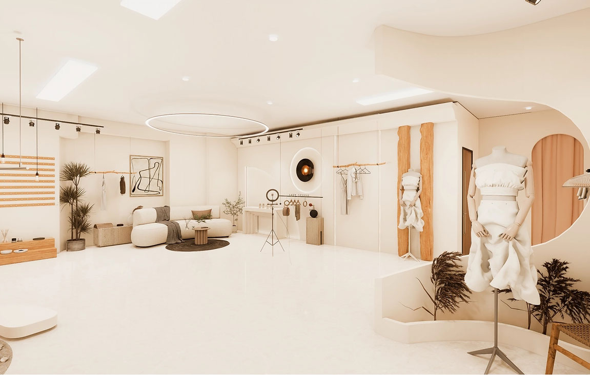 200平米鄭州服裝門店直播間設(shè)計效果圖