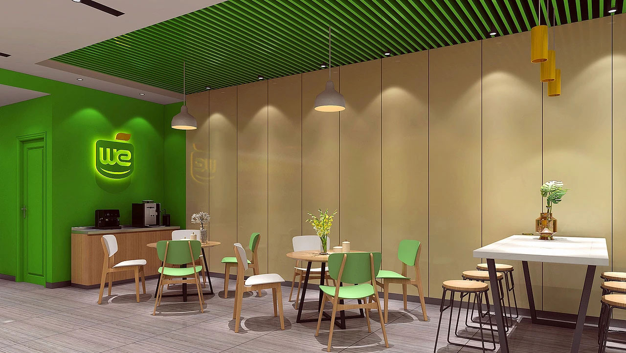 115平米鄭州漢堡店裝修設(shè)計(jì)效果圖