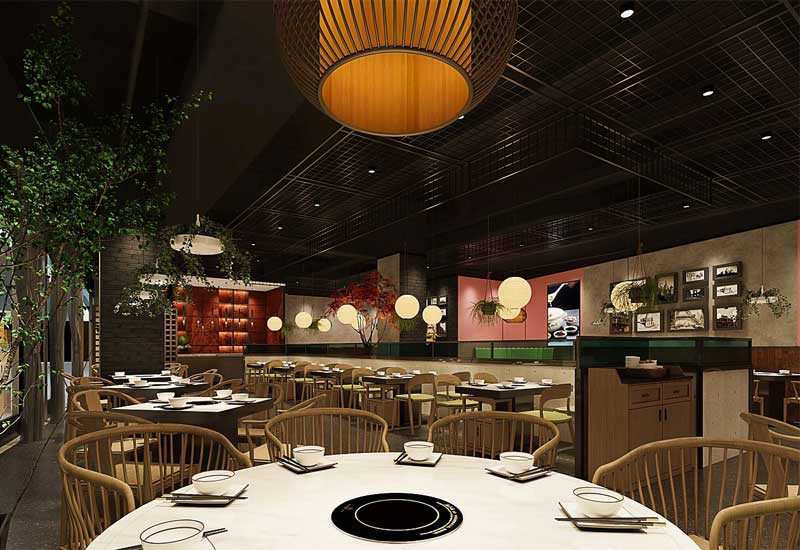 鄭州火鍋店裝修施工報(bào)價(jià)：不同桌型的排煙口位置調(diào)整費(fèi)用