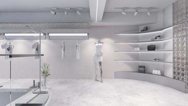 潮牌服裝直播間設(shè)計(jì)效果圖